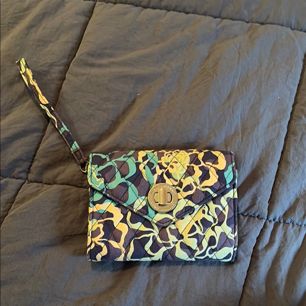 Vera Bradley Blue and Green Floral Wallet